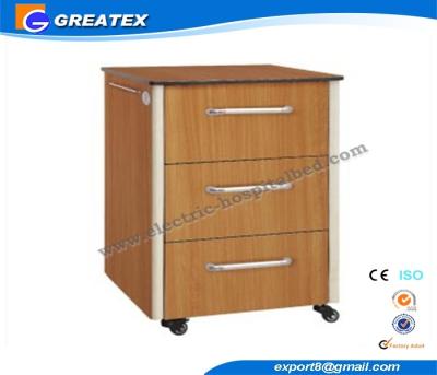 China Durable Environmental Wooden bedside table for hospital bed , patient bedside lockers for sale