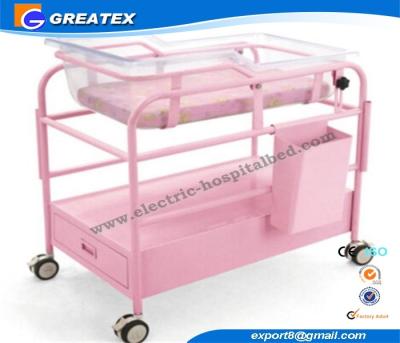 China Simple Style hospital baby Cot / Trolley / carriage With Adjustable Height for sale