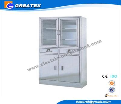 China Swing Glass Doors Metal Hospital Furniture Cupboard for Store file and book for sale