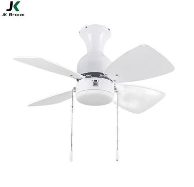 China With JK ZS-36-21027WH 36inch 4 Blades Ceiling Fan AC Motor Light Decorative Solid Wood Flush Mount Ceiling Fan With Light for sale