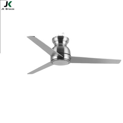 China With ZS-48-19015BN 48inch Modern Intelligent Plastic Silent 3 Blades Plywood Light Ceiling Fan With Remote Control Led Light for sale