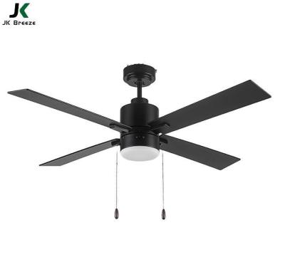 China With ZS-52-21029BK 52inch 4 Blade Plywood Light Large LED Fan Ceiling Lights Hot Sale Ceiling Fan for sale