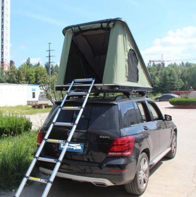 China Extended Type New Arrival Aluminum Hard Triangle Shell Car Roof Tent For SUV Car for sale