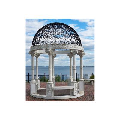 China Traditional Manufacturer Supply Garden Pergola Natural Stone Marble Gazebo for sale