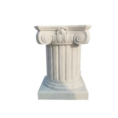 China Factory Direct Sale Classic Style Solid White Marble Base for sale