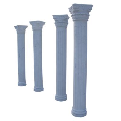 China Solid Customized Marble Hand Carving Decorative Pillar Roman Columns for sale