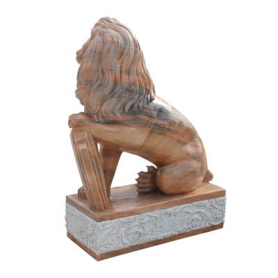 China Modern Wholesale Marble Stone Lion Statue Factory Garden Animal Sculpture for sale