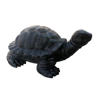 China Traditional Garden Decoration Black Turtle Marble Carved Statue For Sale for sale