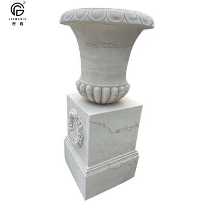 China China Factory Manufacturer Supply Handmade Marble Modern Flower Pots for Garden Decoration with Low Price for sale