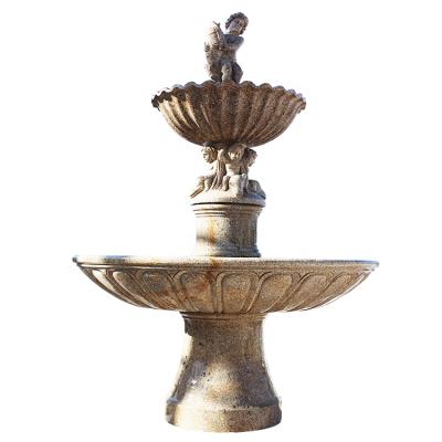 China Traditional High Quality Garden Boy Statue Decorative Natural Stone Fountain for sale