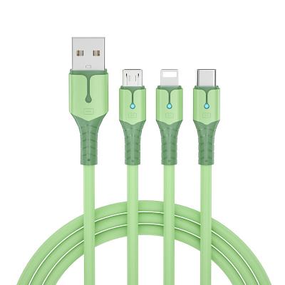 China MP3/MP4 Player Focus USB Fast Charger Type-B Micro Usb Charging Data Cable 2M Usb Cable Three In One Data Cable For Samsung Micro for sale