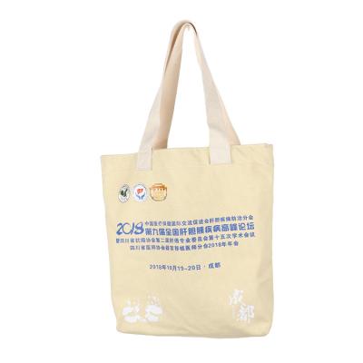 China Reusable Bulk Canvas Simple Recyclable Business Tote Bag Unisex Classic Bag With Custom Logo for sale