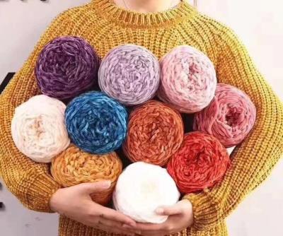 China Hot Sale 100gball DIY High Tenacity 100% Polyester Chenille Yarn For Hand Knitting for sale