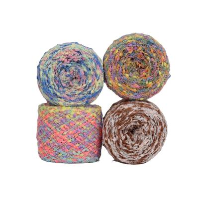 China 100% Polyester Multicolor Fancy Knot Sustainable Thread Anti-pilling Hand Knitting For Crocheting Scarf Sweater for sale