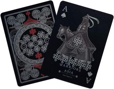 China Entertaiment Game Cards Baccarat Game Cards Novelty Collection Gift Durable Black PVC Poker Table Cards for sale