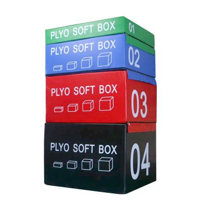 China Bodybuilding Hot Selling Custom Logo 4 in 1 Plyobox Foam Box Jump Training Plyosoft Soft Box for sale