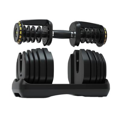 China Universal Equipment 15lb 30lb 50lb 65lb 95lb Cheap Weight Strength Adjustable Dumbbell For Sale, Adjustable Dumbbell Set With Stand for sale