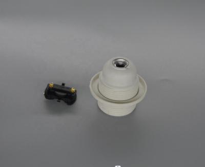 China Full White Screw Terminal E27 102A Wire Edison Screw Plastic Lamp Holder For Pendant Light for sale