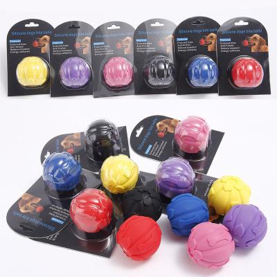 China Hot Selling Viable Dog Toys Dog Pet Toothbrush Sounding Natural Rubber Silicone Ball Chew Toys Dog For Aggressive Chewers for sale