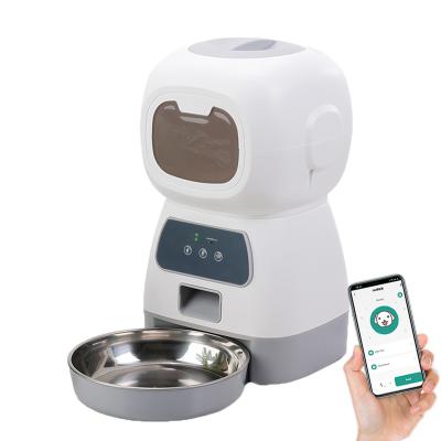 China New Arrival 3.5L Auto App Food Feeder Drink Fountain Filter Dispenser Automatic Water Pet Feeder Wifi Smart Timer for sale