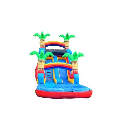 China 0.55mm PVC Tarpaulin Outdoor Inflatable Water Slide Swimming Pool Slide For Party Rental for sale