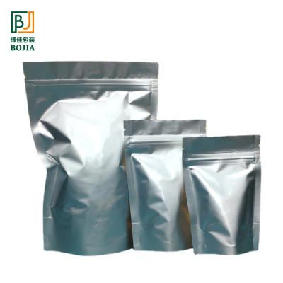 China Recyclable Matte Foil Freestanding Black Coffee Zip Lock Bag Customized Plastic Packing Aluminum Bag With Zipper for sale