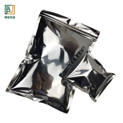 China Stock high quality aluminum foil food packaging aluminum foil bags metal polyester zipper zip lock film stock recyclable plated for sale