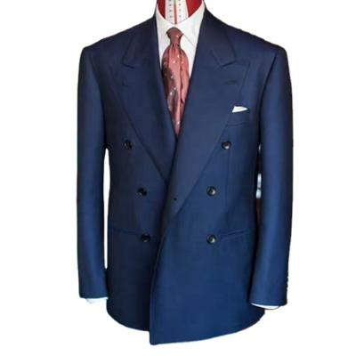 China Anti Shrink Canvas Mens Custom Half Breasted Blazer , MTM Mens Double Breasted Blazer for sale