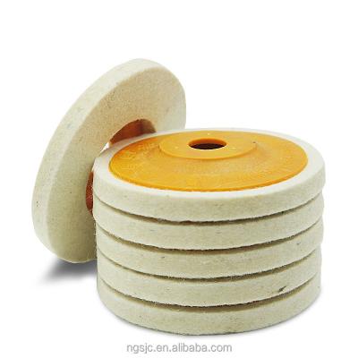 China Single Polishing Disc Pad Attachment Wool Compressed Cloth for sale