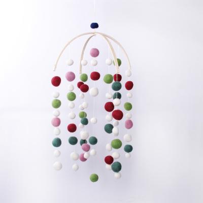 China DIY deco baby mobile, felt ball crib mobile for sale