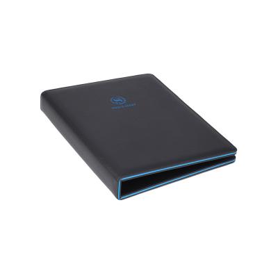 China dark blue faux leather hotel service folder for sale