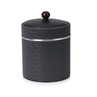 China 5-star hotel leather ice bucket with capacity 1L for Marriot hotel for sale