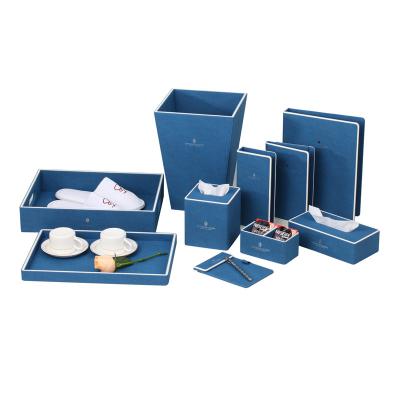 China Factory OEM 5 star Hotel Room Custom Leather Accessories Set for sale