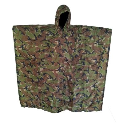 China Easy Poncho Camo Rain Poncho Woodland Camouflage Lightweight Waterproof Carry Outdoor Hiking Survival Light Rain Camo Poncho for sale