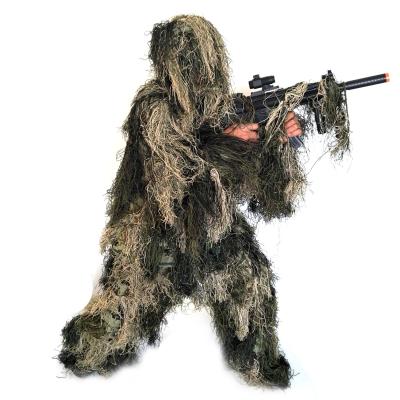 China Custom Hunting Ghillie Designs Suits Most Woodland Hunting Cheap Jackat Llight Weight Popular Adults Camouflage Cloth Camouflage Sniper Ghillie Suits for sale