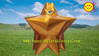 China Golden Color Customed Inflatable Stars For Parties for sale