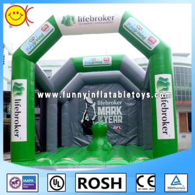 China Green Adult Inflatable Playground Inflatable Structure Hand - Painting for sale