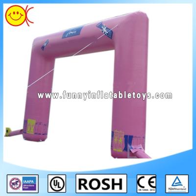 China El arco inflable hermético rosado de la moda, arco iris inflable libera la impresión en venta