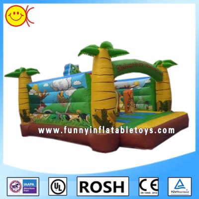 China Full Printing Inflatable Combo Bouncers Dinosaur Park Water Proof for sale