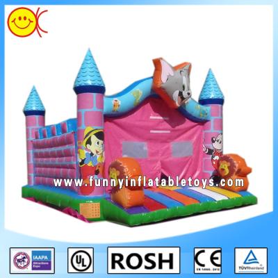 China Cartoon Tom Pink Jumping Inflatable Bouncer Castle With CE / UL Blower for sale