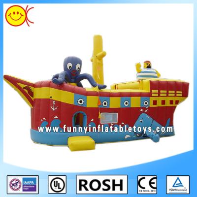 China Cool Sailor Octopus Inflatable Combo Bouncers Party Event Inflatable Ship Bouncer for sale