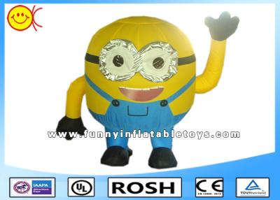 China Aangepaste Reclamekostuums/Gele Minions-Beeldverhaalmascotte met Ventilators Te koop