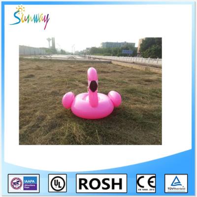 China Inflatable Swimming Flamingo Float Ride on Giant Inflatable Pink Flamingo for sale