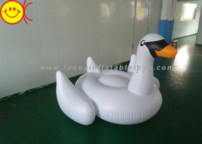 China Amusement Water White Inflatable Swan Floating Fire Retardant 0.3 MM PVC for sale