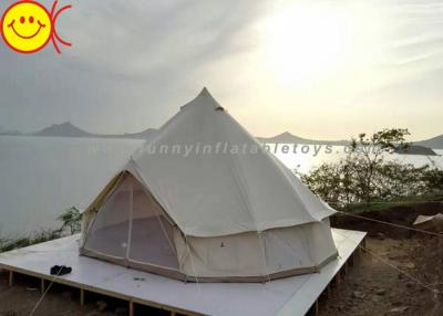 China Outdoor Inflatable Tent Waterproof Cotton Canvas Family Camping Bell Tent Indian Teepee Tent for sale