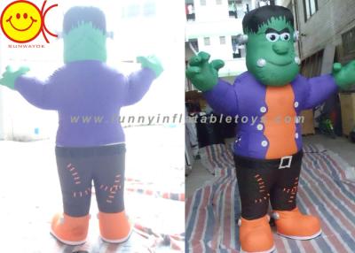 China Cosplay Green Man Inflatable Shrek Costume Mobile Cartoon Character for sale