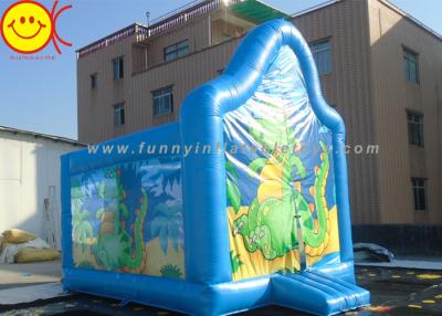 China PVC Kids Inflatable Jumper Commercial Dinasaur Inflatable Bouncer Cute Blue Dragon for sale