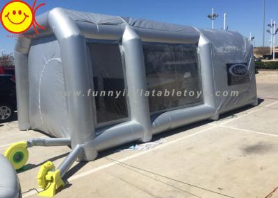 China Grey Large Inflatable Tent Drive - In Workstation Inflatable Spray Paint Booth With Filter for sale