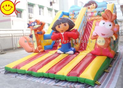 China O tema dos desenhos animados caçoa o castelo Bouncy dos desenhos animados infláveis combinados do leão-de-chácara com corrediça à venda