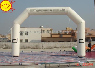 China Customized Advertising White Inflatable Start Finish Arch For Racing Finish Line for sale